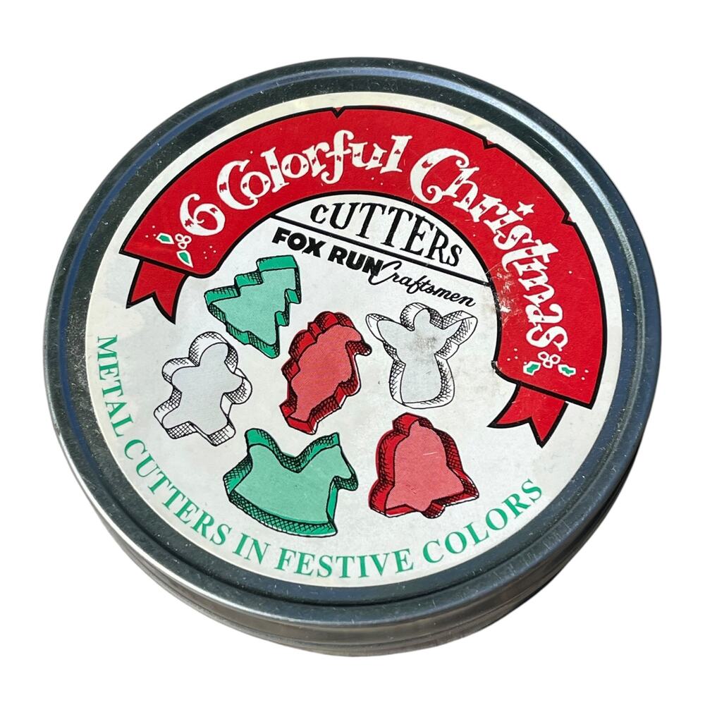 Mini Christmas Cookie Cutters in Tin
